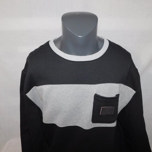 NKLS Mens XL Black Gray Crewneck Sweatshirt - Picture 4 of 11